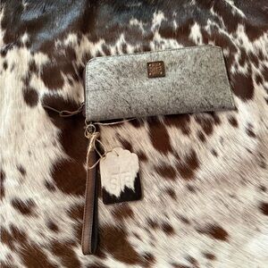 STS Ranchwear Calf Hair Wristlet Wallet